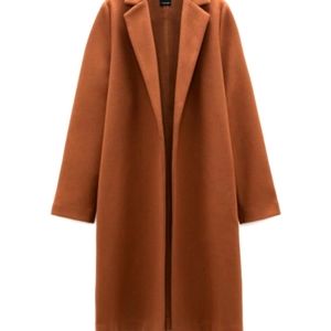 Zara brown lapel coat